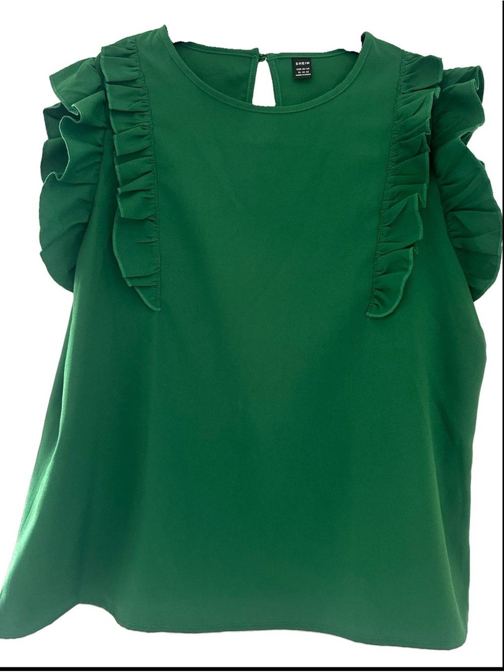 SHEIN Emerald Green Round Neck Top